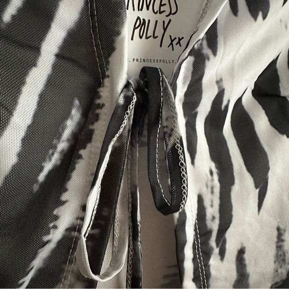 Princess Polly • Clyde Mesh Long Sleeve Top in Black/White - Picture 4 of 11